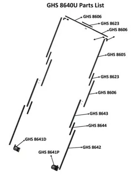 GHS8640U Tarp Arm Assembly - Heavy-Duty Truck Tarping Component