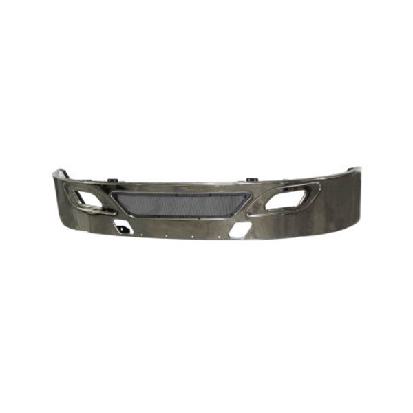 One-piece stainless steel-clad aluminum bumper assembly with chrome-like finish. Aftermarket replacement for Hendrickson AMO451SSC.