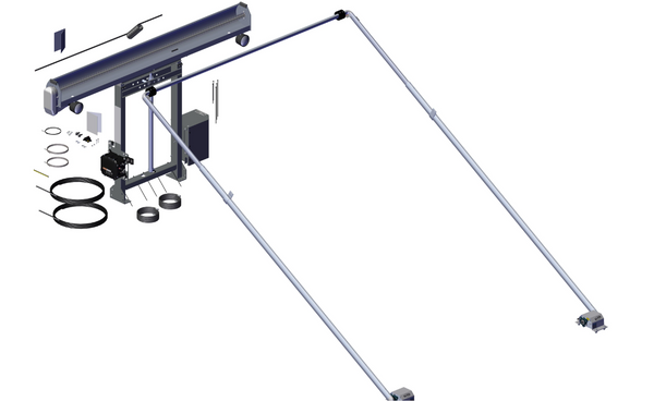 High-resolution image of the Roll Rite 69400 DC400 Series Electric Tarp System, showcasing its components and design.