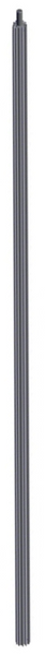 Standalone view of the Roll-Rite 31030 97-inch pre-threaded aluminum tarp axle with stub shaft, showing overall length, pre-threaded ends, and stub shaft detail.
