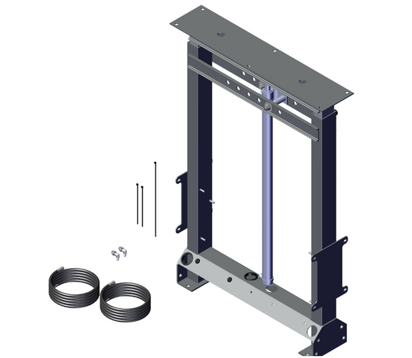 Roll-Rite 39006 single-stage steel tower with hydraulic cylinder, designed for integrated housing in roll-off tarp systems.