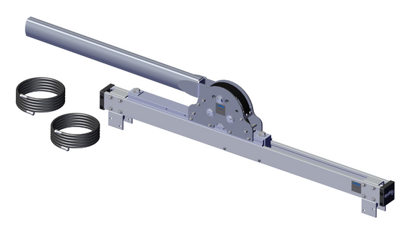 Image of Roll Rite 47731 Pivot Driver, narrow side assembled sliding pivot, shown without tubes, designed for front-to-back tarp systems on roll-off trucks.
