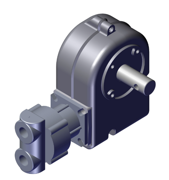 Roll-Rite 10190 Hydra-Lock hydraulic motor with 1-inch output shaft for trailer front-to-back tarp systems.