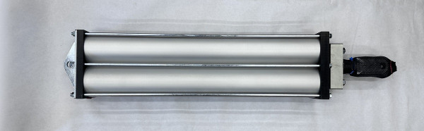APSCO C-6222-PK-M twin high-lift tailgate air cylinder with side-by-side cylinder barrels, tie rods, and a shared tailgate attachment.