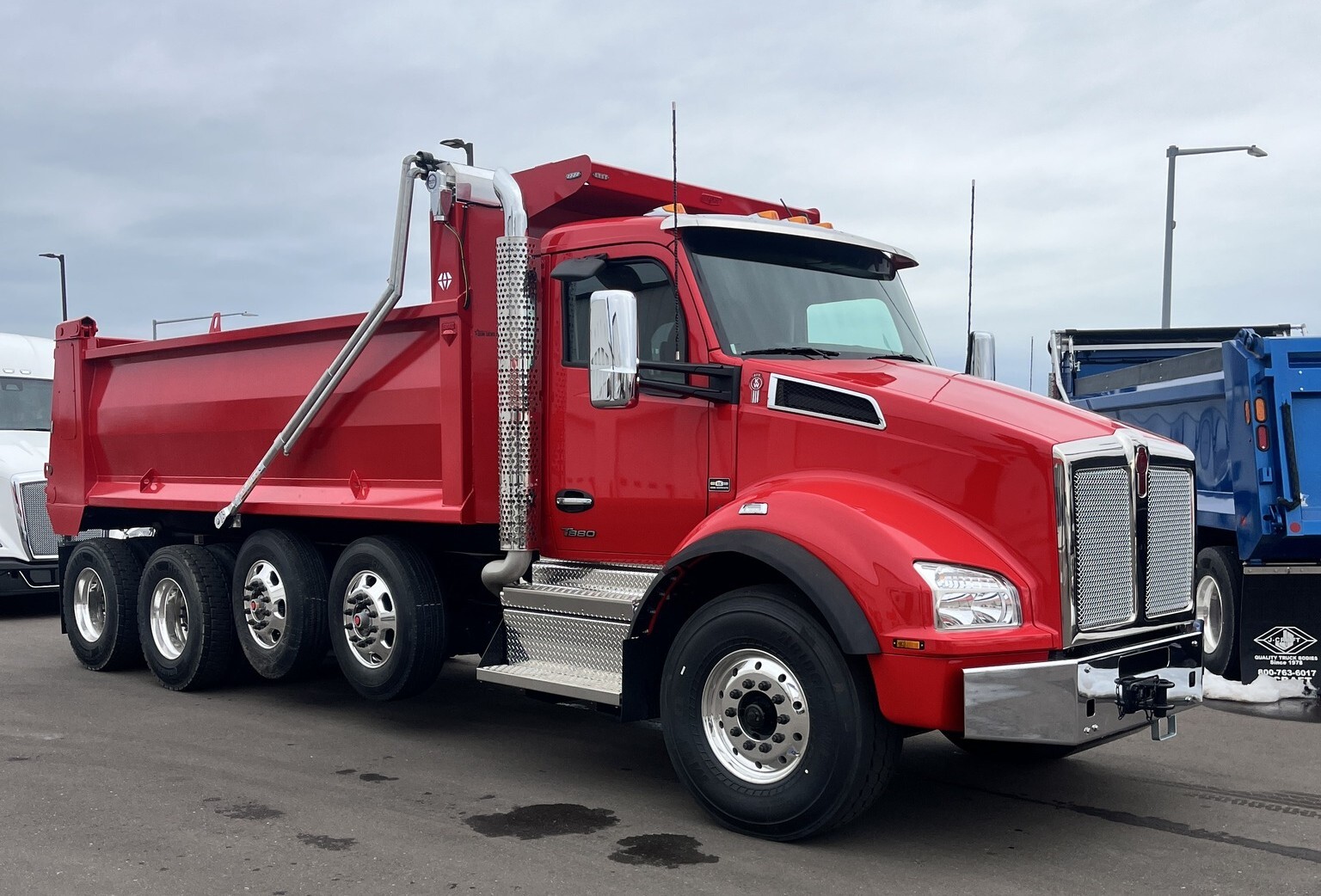 Completed dump body installation