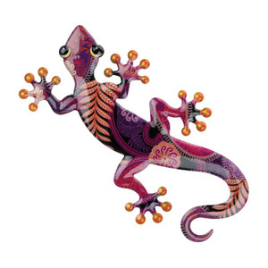 Luster Gecko Wall Decor 18" - Maroon Luster Gecko Wall Decor 18" - Maroon