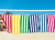 Premium Cabana Stripe, Velour Beach Towel in Vibrant Colors - 35"x60"