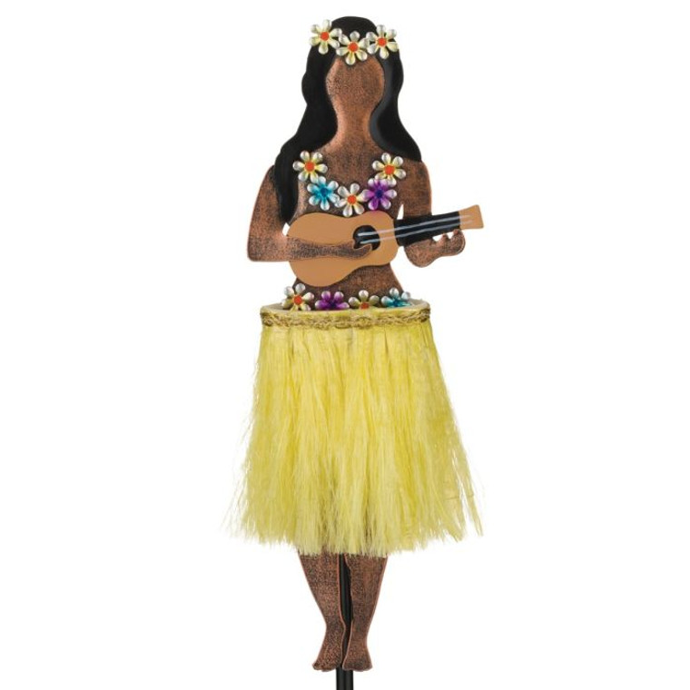 Hula Girl Solar Motion Stake - Ukelele