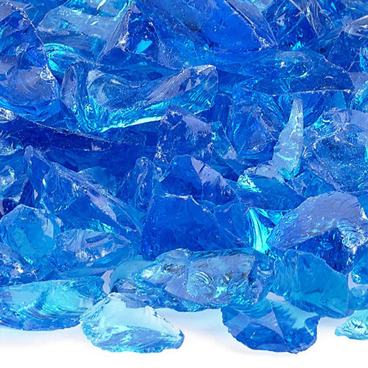 Turquoise Classic Glass Ice (1/2" to 3/4") 25LB Bucket Turquoise Classic Glass Ice (1/2" to 3/4") 25LB Bucket