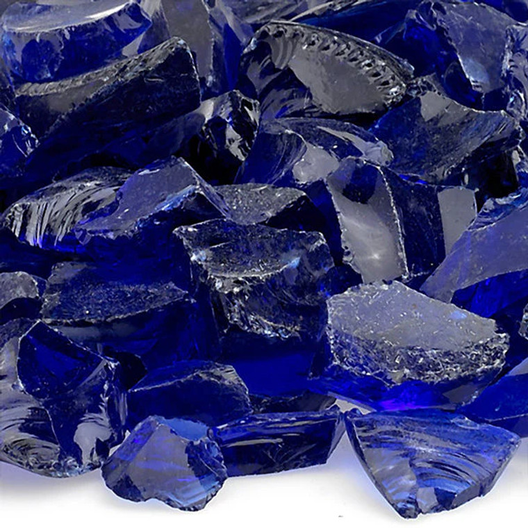 Cobalt Blue Classic Glass Ice (1/2" to 3/4") 25LB Bucket