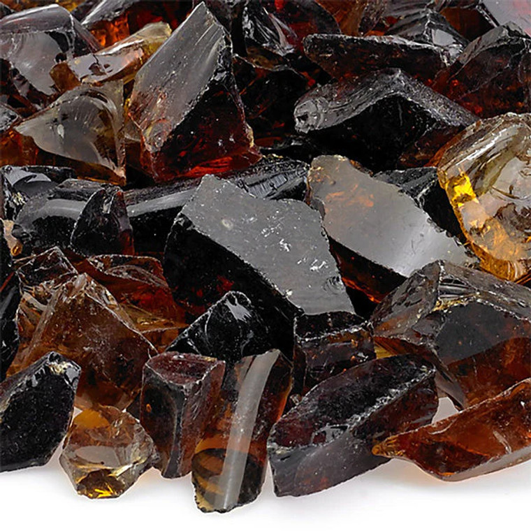 Amber Classic Glass Ice (1/2" to 3/4") 25LB Bucket