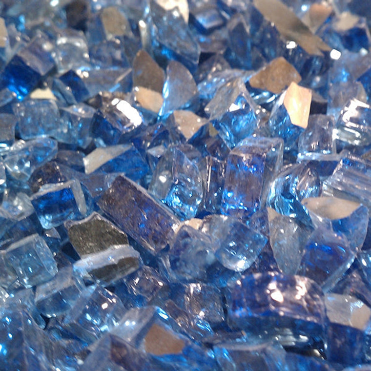 Cobalt Blue Reflective Fire Glass 1/2'' 25LB