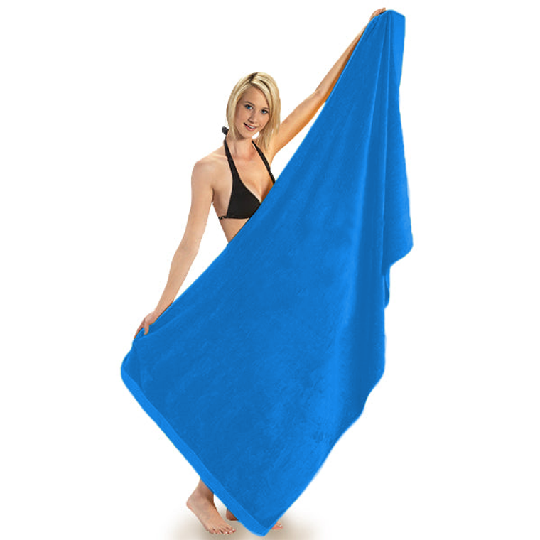 Kingsized Velour Beach Towel in Vibrant Colors - 36"x72"