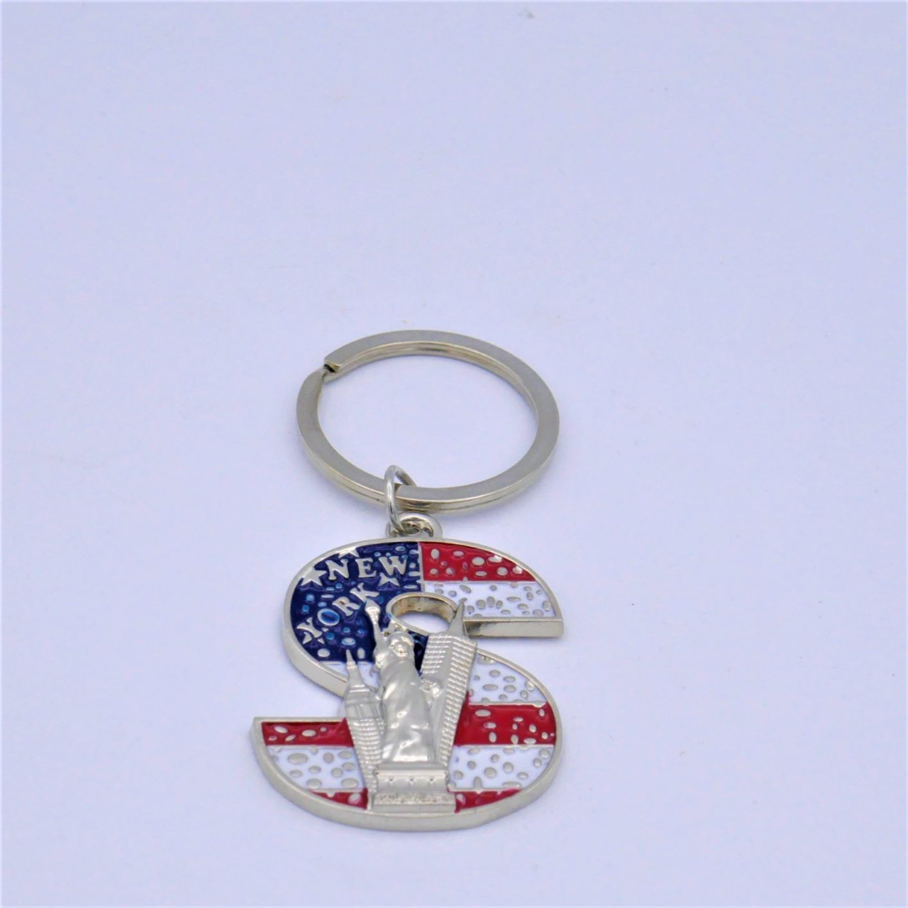 Letter & Initial Keychains American Flag