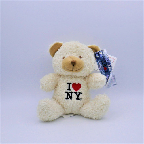 I Love NY Blue Plush Teddy Bear Key Chain