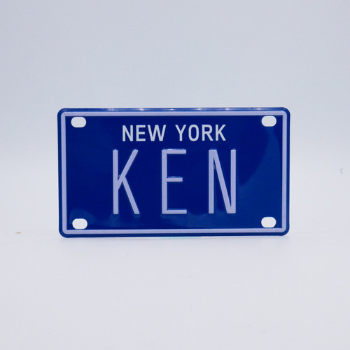 New York Blue Name Plates - Ken