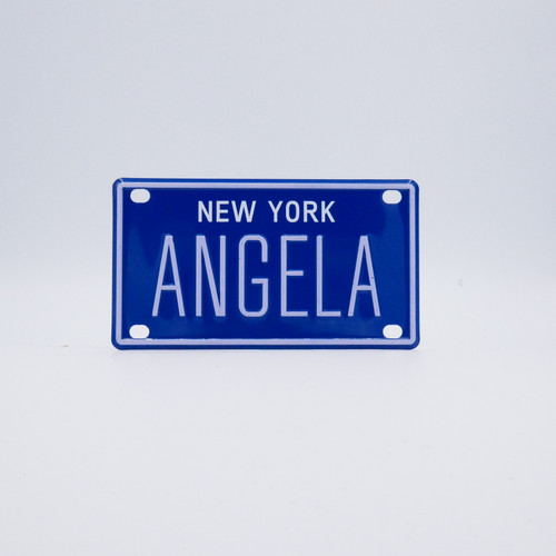 New York Blue Name Plates - Angela