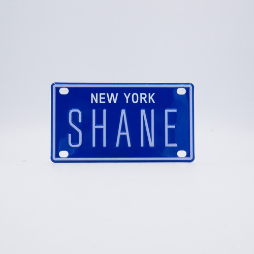 New York Blue Name Plates - Shane