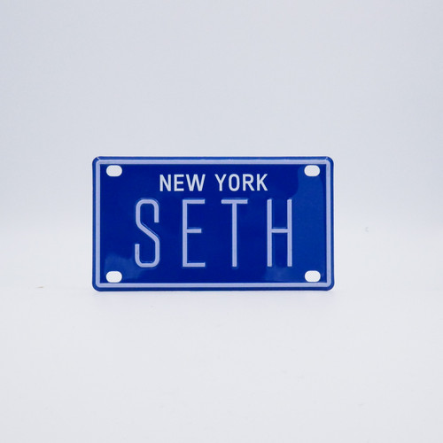 New York Blue Name Plates - Seth