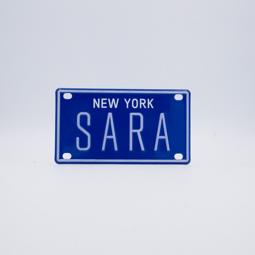 New York Blue Name Plates - Sara
