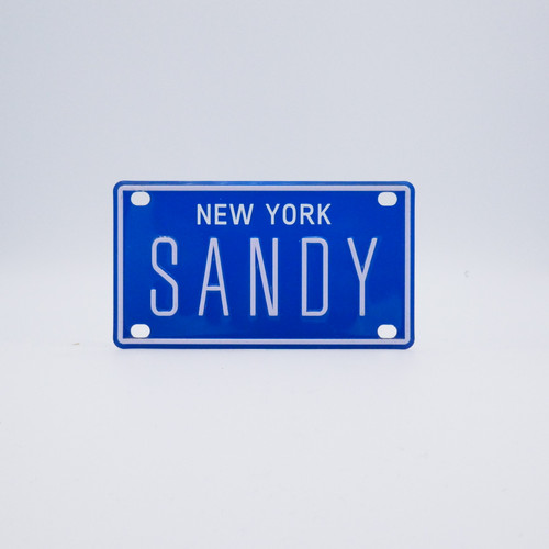 New York Blue Name Plates - Sandy