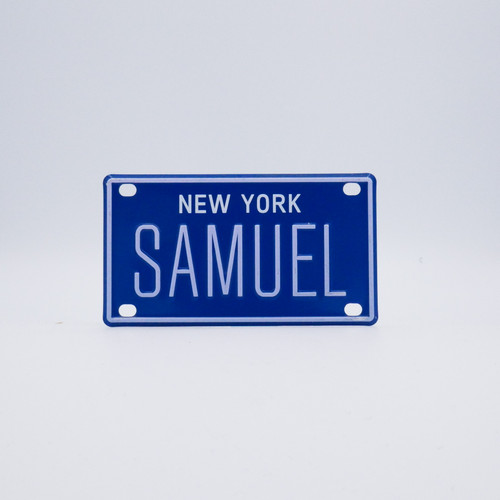 New York Blue Name Plates - Samuel