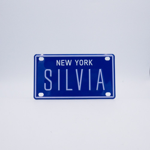 New York Blue Name Plates - Silvia