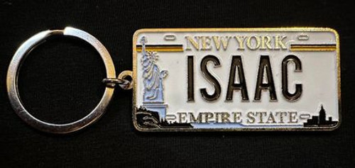 New York Name Plate Kaychain - Isaac