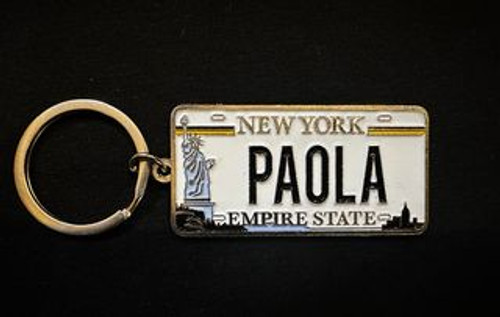 New York Name Plate Kaychain - Paola