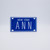 New York Blue Name Plates - Ann