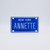 New York Blue Name Plates - Annette