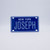 New York Blue Name Plates - Joseph