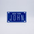 New York Blue Name Plates - John