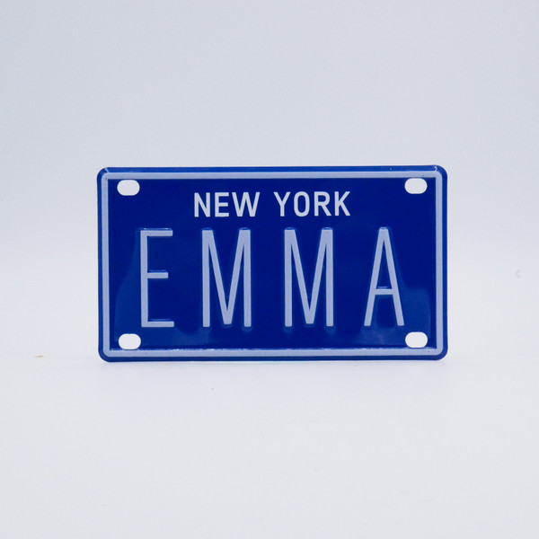 New York Blue Name Plates - Emma