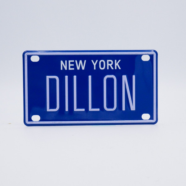 New York Blue Name Plates - Dillon