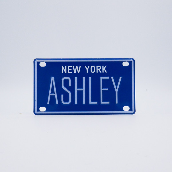 New York Blue Name Plates - Ashley