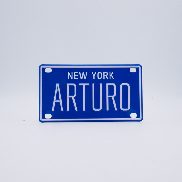 New York Blue Name Plates - Arturo