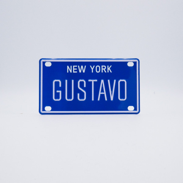 New York Blue Name Plates - Gustavo