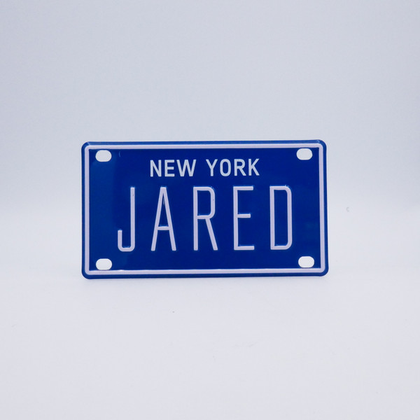 New York Blue Name Plates - Jared