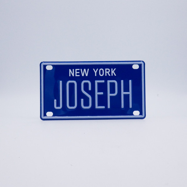 New York Blue Name Plates - Joseph
