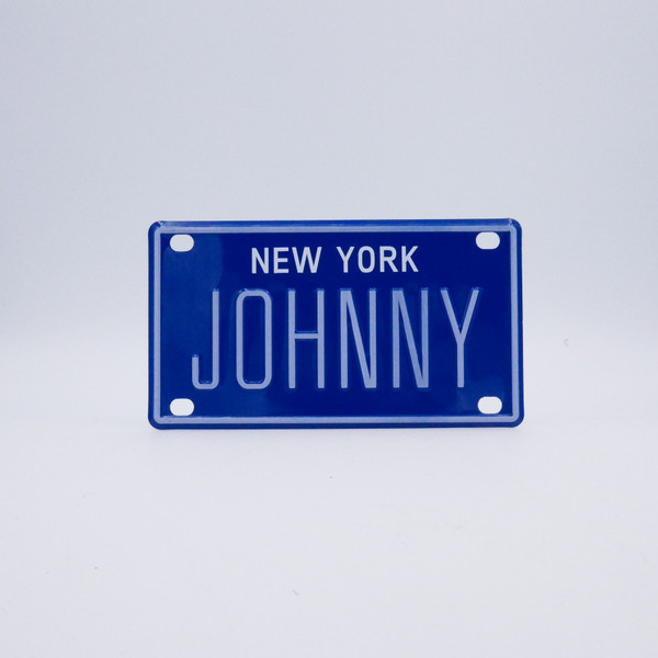 New York Blue Name Plates - Johnny