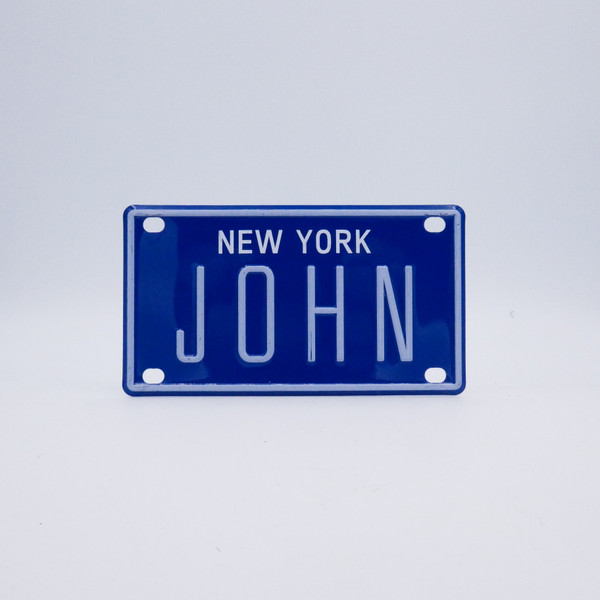 New York Blue Name Plates - John