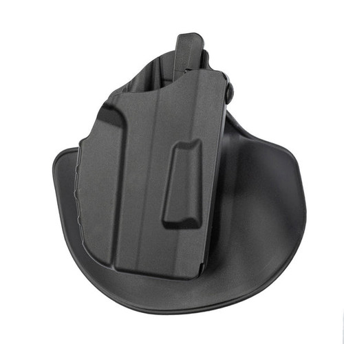 A right facing Concealment Pistol Paddle Holster in Black A right facing Concealment Pistol Paddle Holster in Black