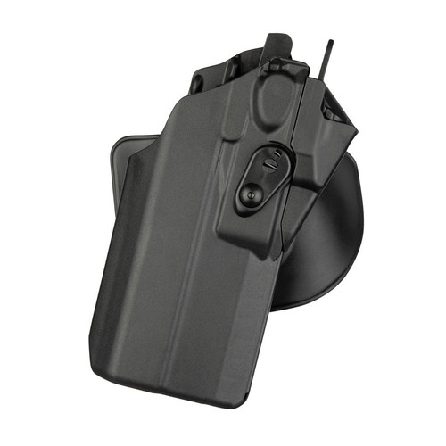 A right facing Concealment Pistol Paddle Holster in Black A right facing Concealment Pistol Paddle Holster in Black