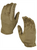 Tan gloves with textured fabric rest against a white background; "OAKLEY" is printed on one finger, and a small emblem appears on the wrist.