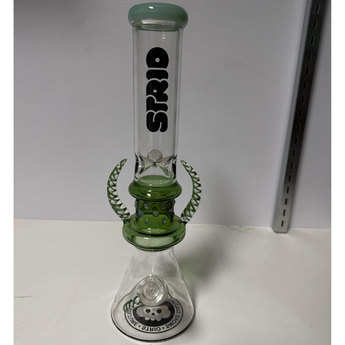 Strio Medium Green 14 1/2" Water Pipe
