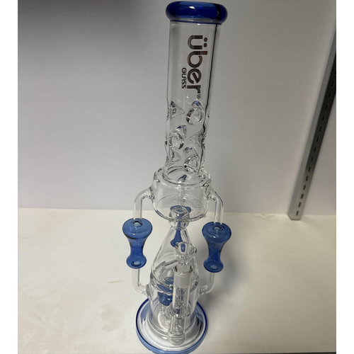 Uber Glass Blue 18 1/4" Water Pipe