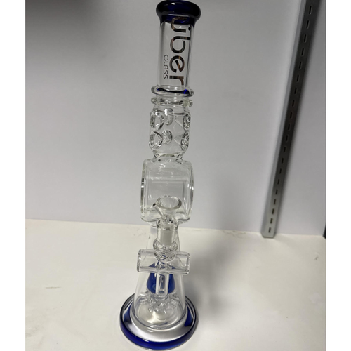 Uber Glass Large Dark Blue 17" Water Pipe
