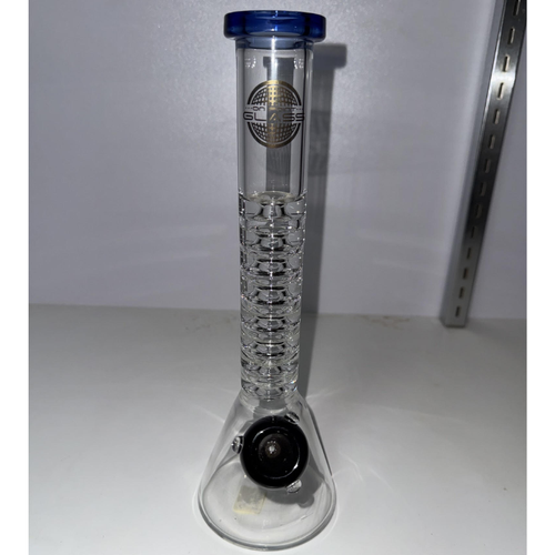 On Point Medium Blue Spiral 12" Water Pipe
