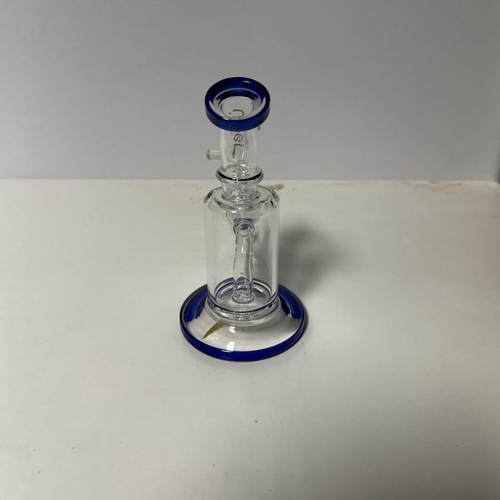 Uber Glass Small Blue 6 1/2" Water Pipe